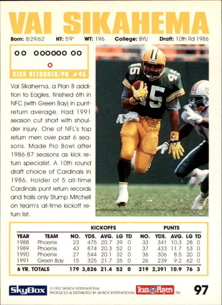 A1050- 1992 Skybox Impact FB Card #s 1-250 +Rookies -You Pick- 15+ FREE US SHIP - Picture 183 of 479