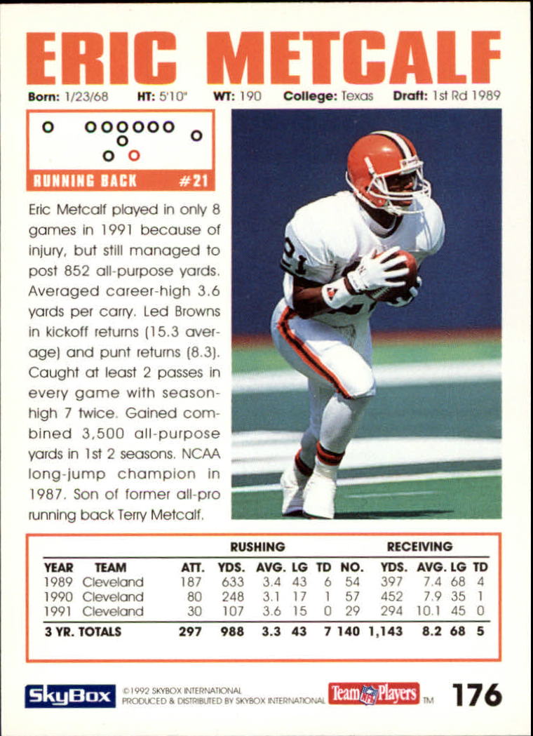 A1050- 1992 Skybox Impact FB Card #s 1-250 +Rookies -You Pick- 15+ FREE US SHIP - Picture 339 of 479