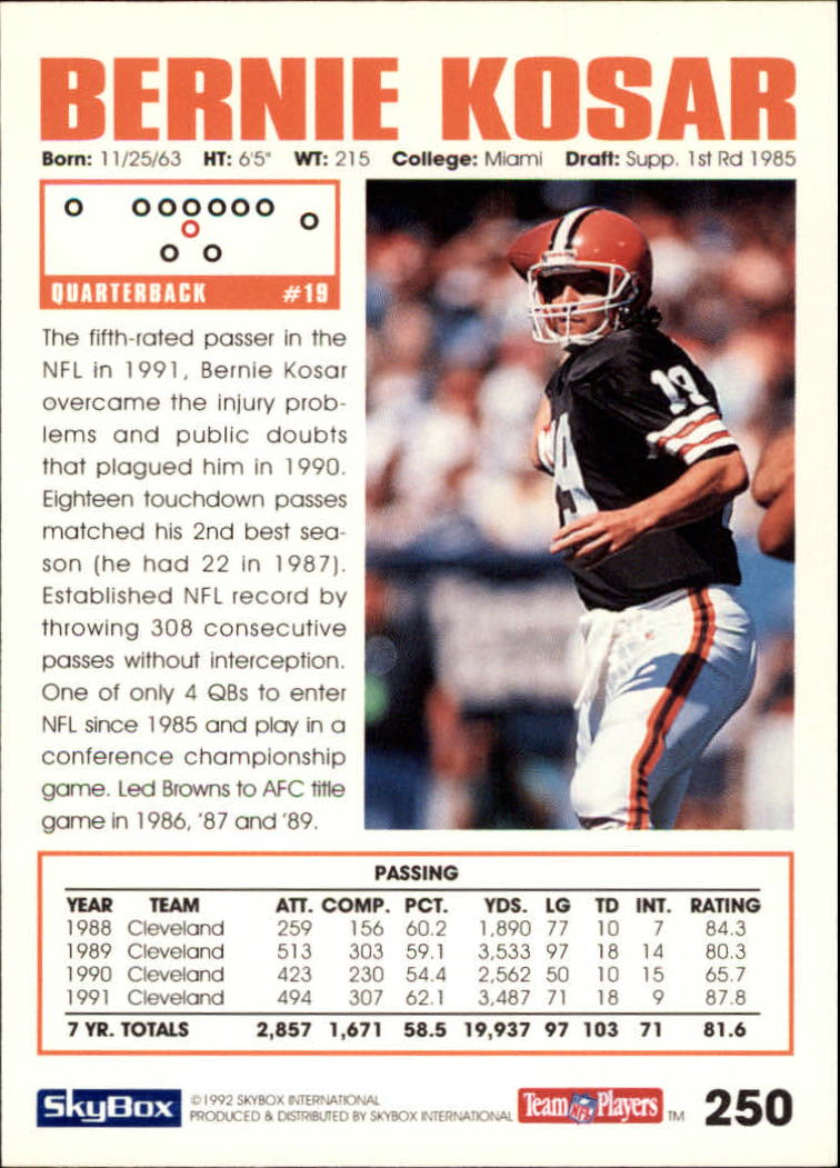 A1050- 1992 Skybox Impact FB Card #s 1-250 +Rookies -You Pick- 15+ FREE US SHIP - Picture 479 of 479