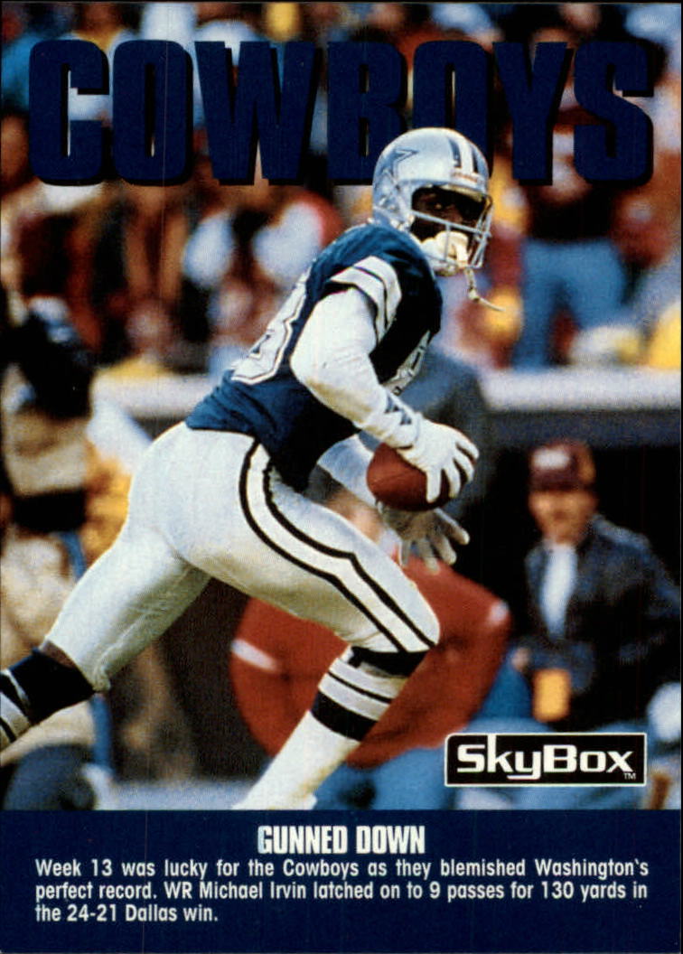 1992 SkyBox Impact #282 Dallas Cowboys CL/Gunned Down/(Michael Irvin)