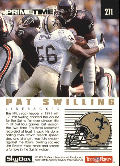 1992 SkyBox Prime Time #271 Pat Swilling MVP back image