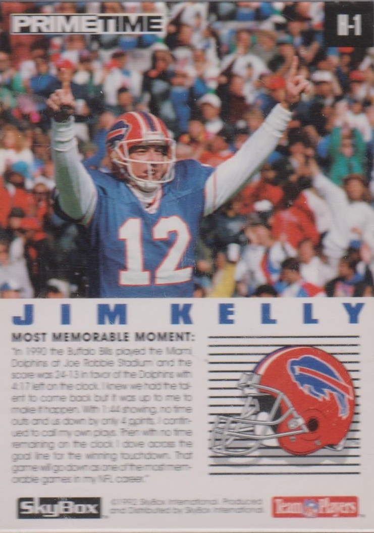 Jim Kelly - Buffalo Bills - 1993 SkyBox Card #68 - Dragon Sports