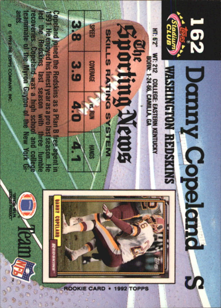 1992 Stadium Club #162 Danny Copeland