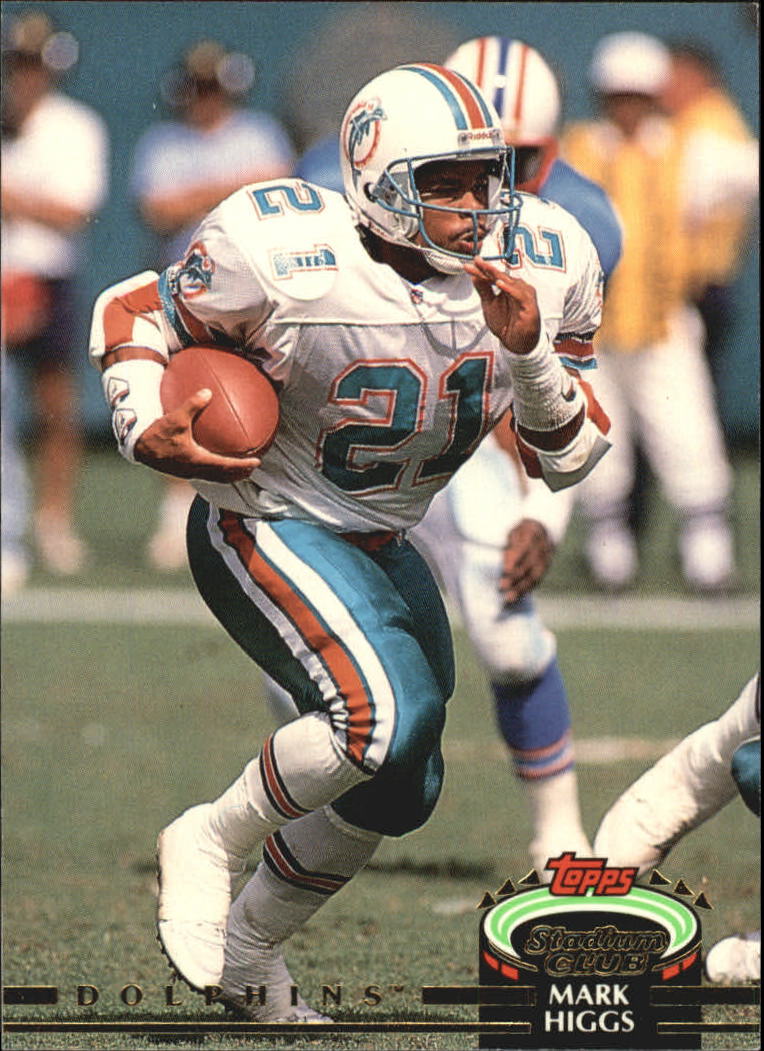 Mark Higgs autographed Football Card (Miami Dolphins) 1991 Pacific #608