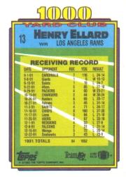 1992 Topps Football 1000 Yard Club Insert Singles - You Choose - Bild 18 von 32