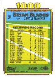 1992 Topps Football 1000 Yard Club Insert Singles - You Choose - Bild 32 von 32