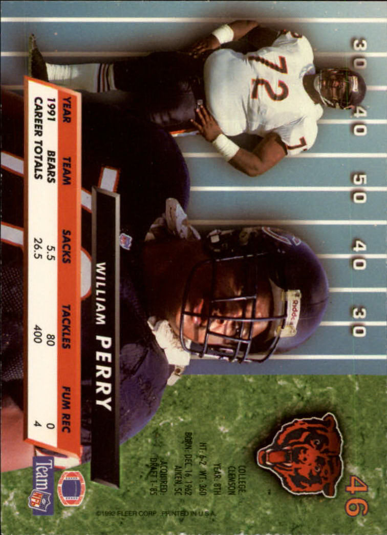 1992 Ultra #46 William Perry back image