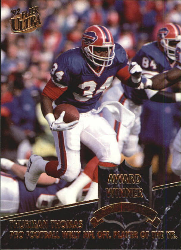 Thurman Thomas signed 1991 fleer ultra card buffalo bills football beckett