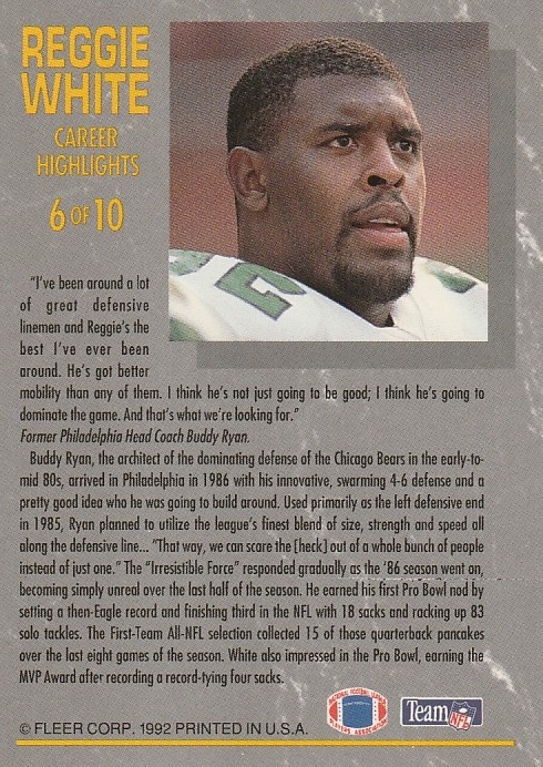 1992 Ultra (Fleer) Football "Insert" Cards - Picture 16 of 19