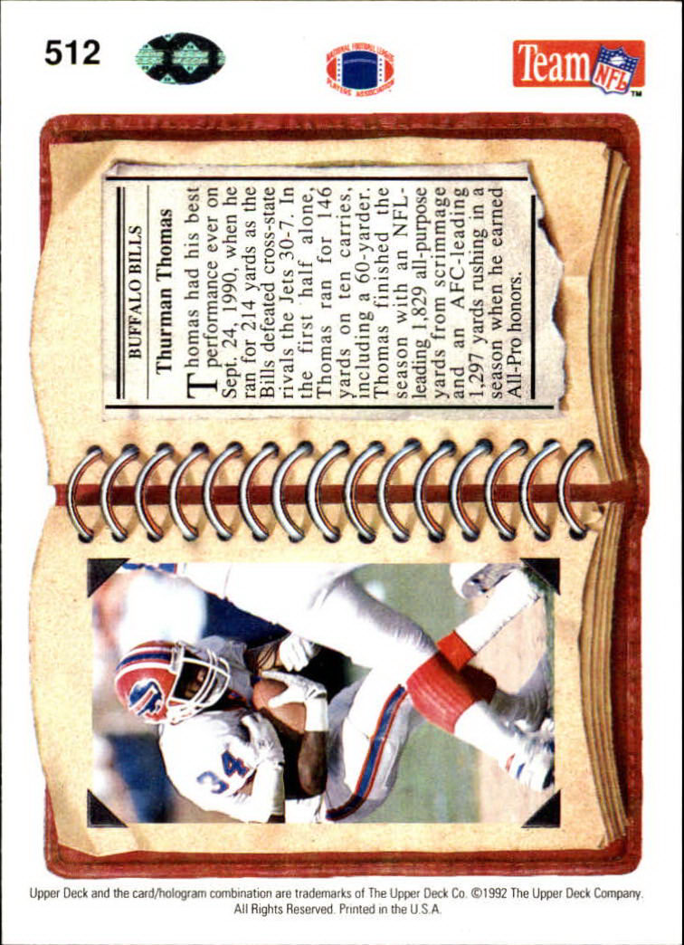 A2086- 1992 Upper Deck FB Card #s 501-620 +Inserts -You Pick- 15+ FREE US SHIP