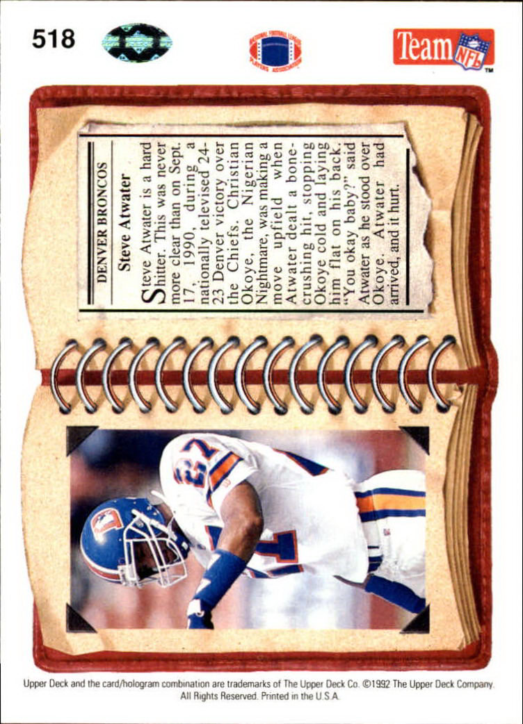 A2086- 1992 Upper Deck FB Card #s 501-620 +Inserts -You Pick- 15+ FREE US SHIP