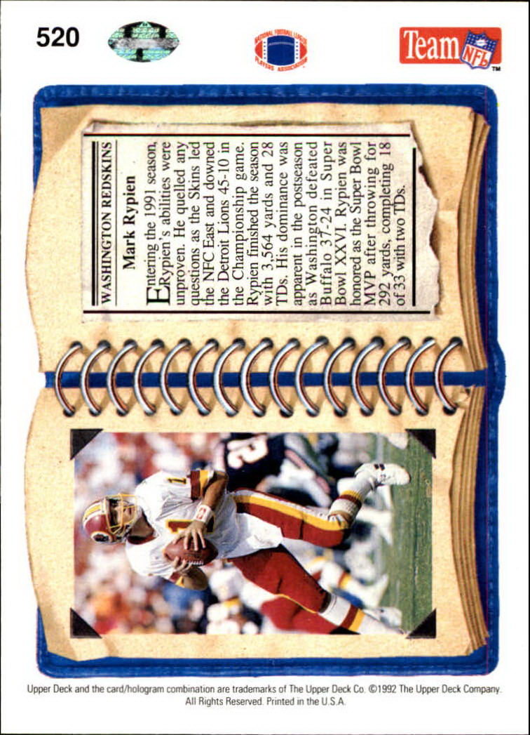 A2086- 1992 Upper Deck FB Card #s 501-620 +Inserts -You Pick- 15+ FREE US SHIP