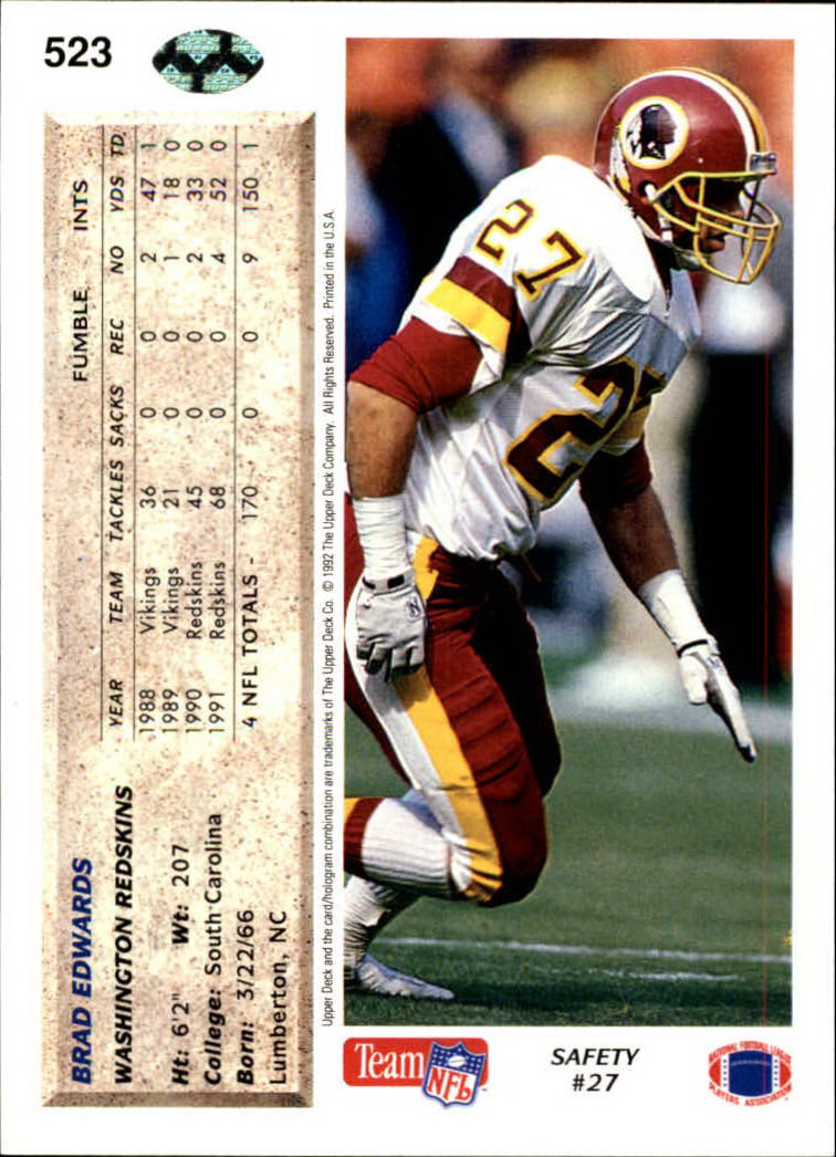 A2086- 1992 Upper Deck FB Card #s 501-620 +Inserts -You Pick- 15+ FREE US SHIP