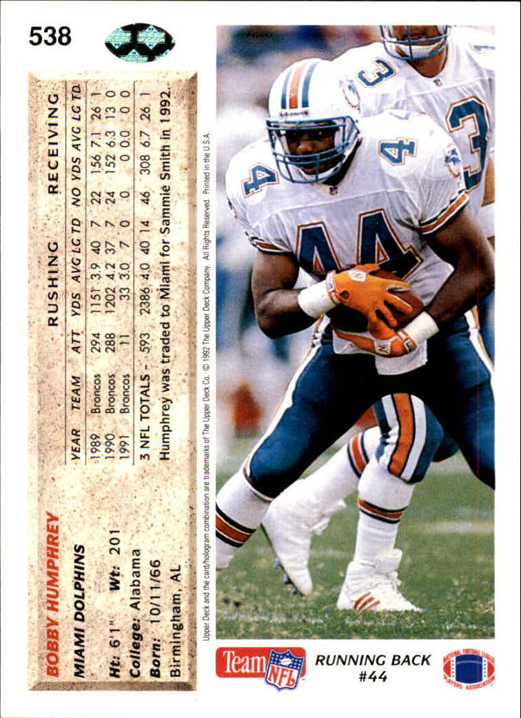 A2086- 1992 Upper Deck FB Card #s 501-620 +Inserts -You Pick- 15+ FREE US SHIP