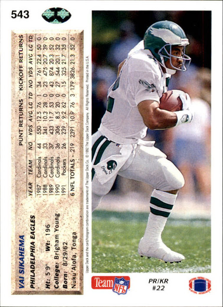 A2086- 1992 Upper Deck FB Card #s 501-620 +Inserts -You Pick- 15+ FREE US SHIP