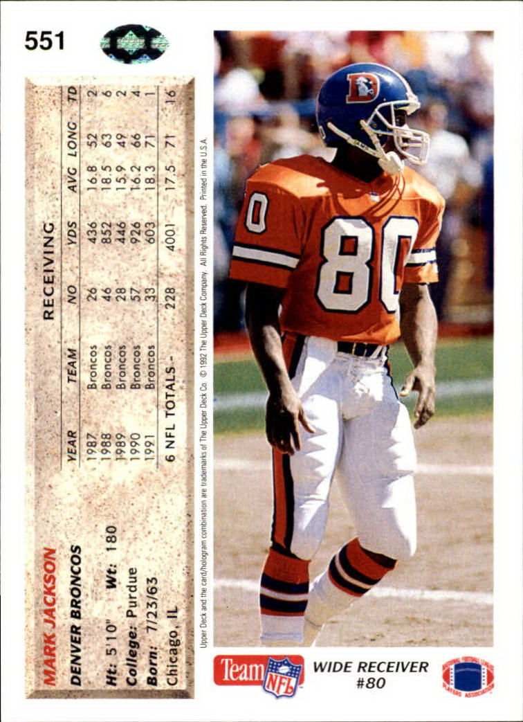 A2086- 1992 Upper Deck FB Card #s 501-620 +Inserts -You Pick- 15+ FREE US SHIP