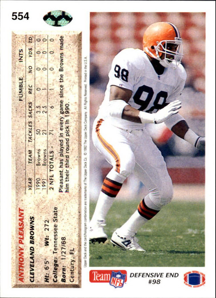 A2086- 1992 Upper Deck FB Card #s 501-620 +Inserts -You Pick- 15+ FREE US SHIP