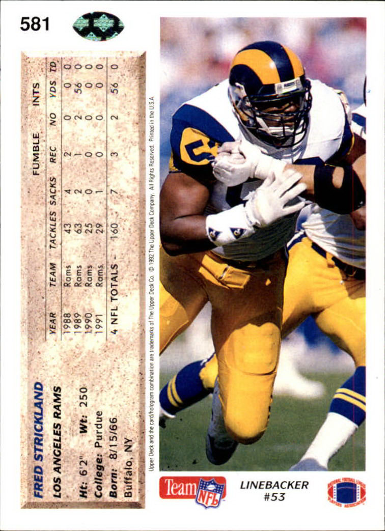 A2086- 1992 Upper Deck FB Card #s 501-620 +Inserts -You Pick- 15+ FREE US SHIP