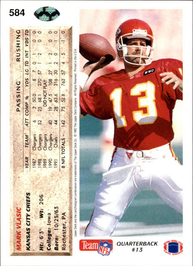 A2086- 1992 Upper Deck FB Card #s 501-620 +Inserts -You Pick- 15+ FREE US SHIP