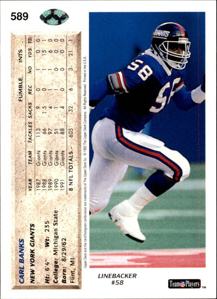 A2086- 1992 Upper Deck FB Card #s 501-620 +Inserts -You Pick- 15+ FREE US SHIP