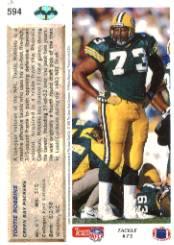 1992 Upper Deck #594B Tootie Robbins COR/(corrected as a Packer) back image