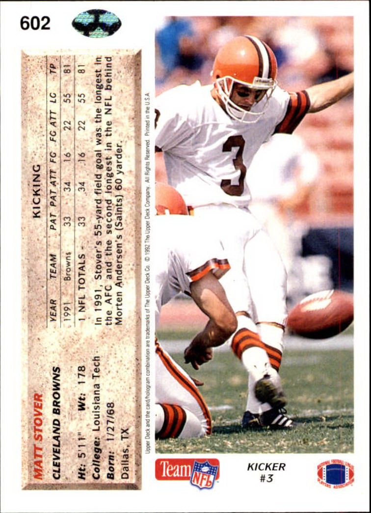 A2086- 1992 Upper Deck FB Card #s 501-620 +Inserts -You Pick- 15+ FREE US SHIP