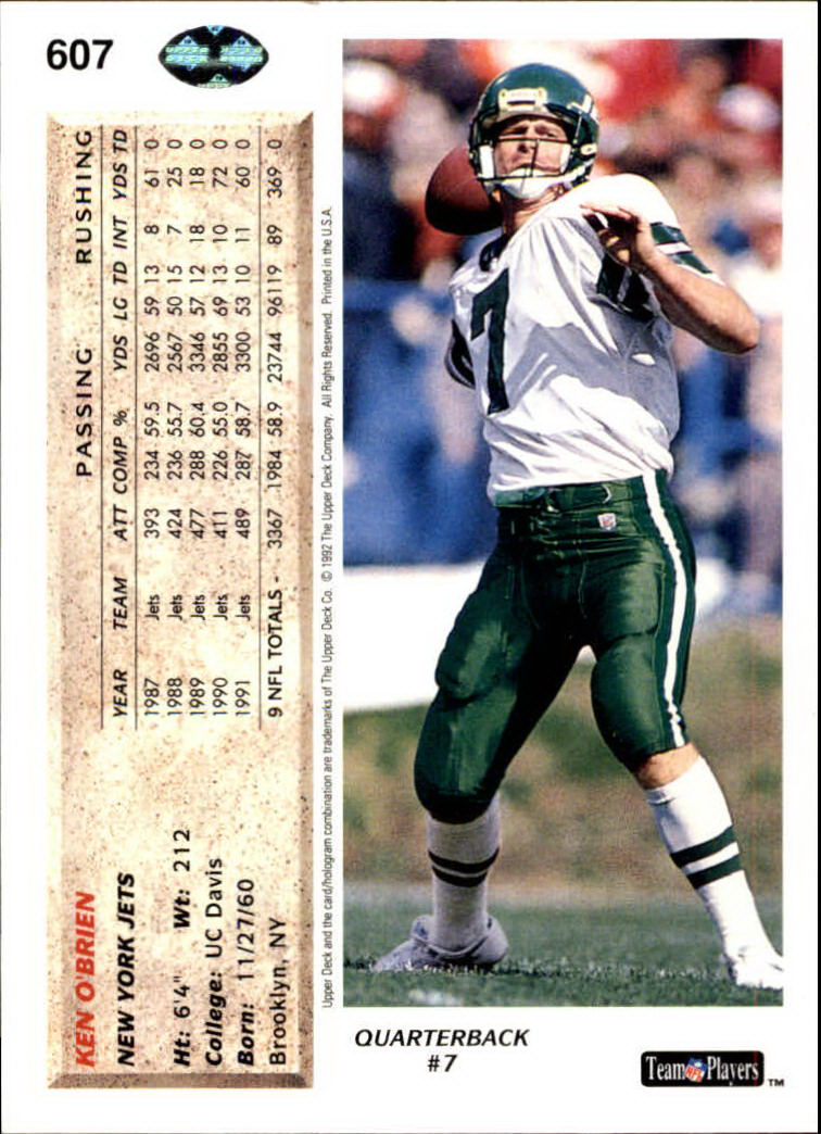 A2086- 1992 Upper Deck FB Card #s 501-620 +Inserts -You Pick- 15+ FREE US SHIP