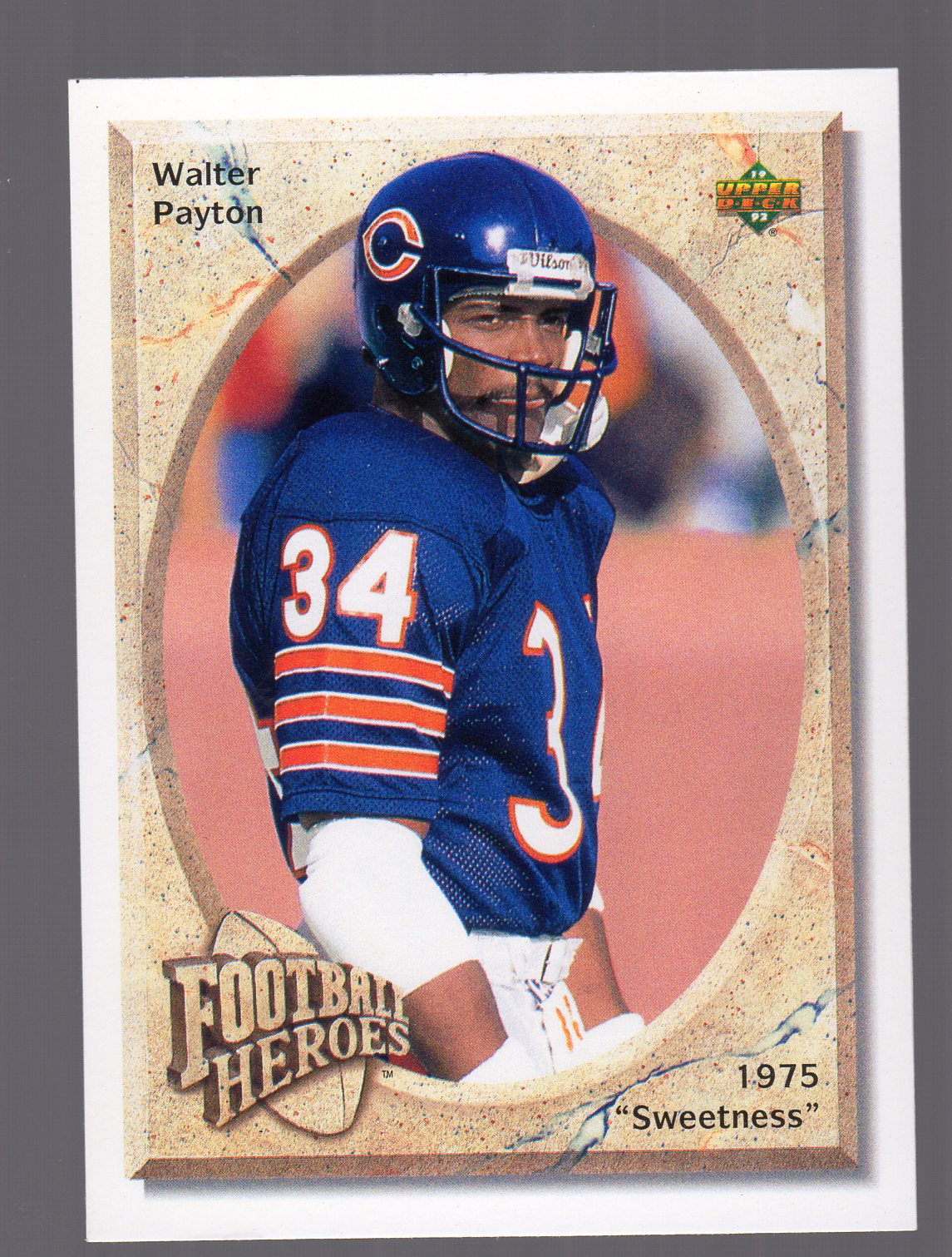 1992 Upper Deck Walter Payton Heroes Bears Card #20 Walter Payton ...