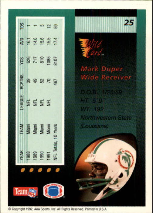 1992 Wild Card Football #s 1-250 +Rookies (A1801) - You Pick - 15+ FREE SHIP - Picture 49 of 475