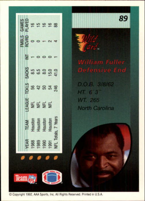 1992 Wild Card Football #s 1-250 +Rookies (A1801) - You Pick - 15+ FREE SHIP - Picture 171 of 475