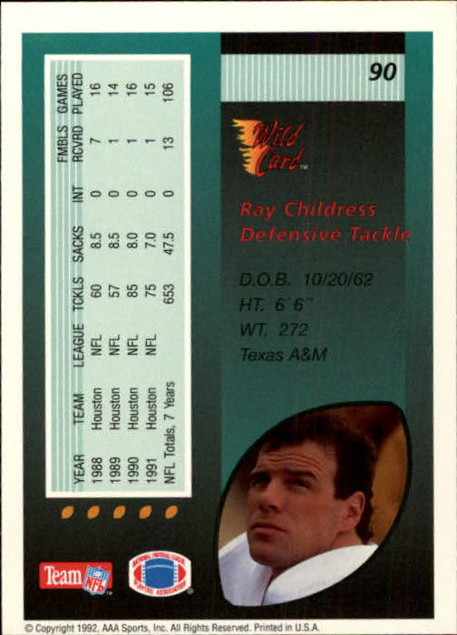 1992 Wild Card Football #s 1-250 +Rookies (A1801) - You Pick - 15+ FREE SHIP - Picture 173 of 475
