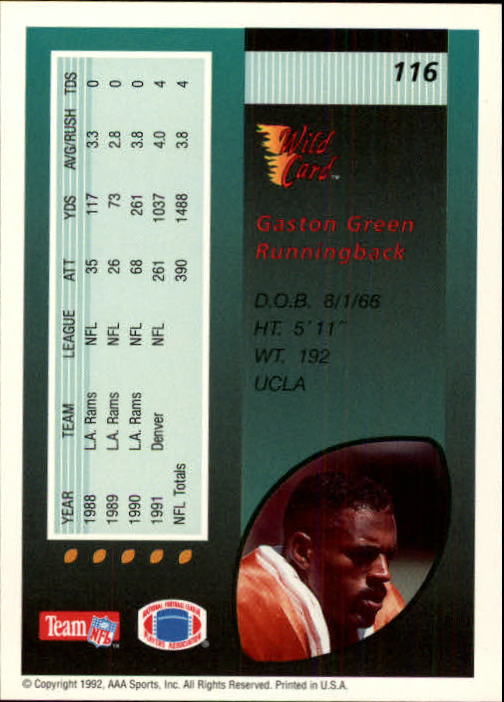 1992 Wild Card Football #s 1-250 +Rookies (A1801) - You Pick - 15+ FREE SHIP - Picture 223 of 475