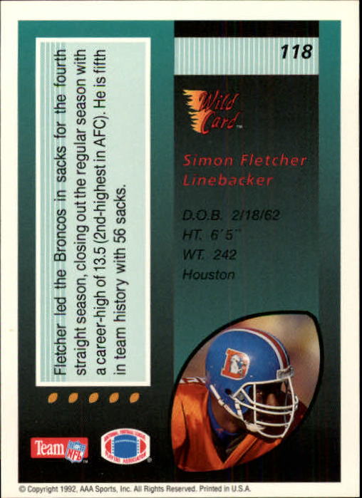 1992 Wild Card Football #s 1-250 +Rookies (A1801) - You Pick - 15+ FREE SHIP - Picture 227 of 475