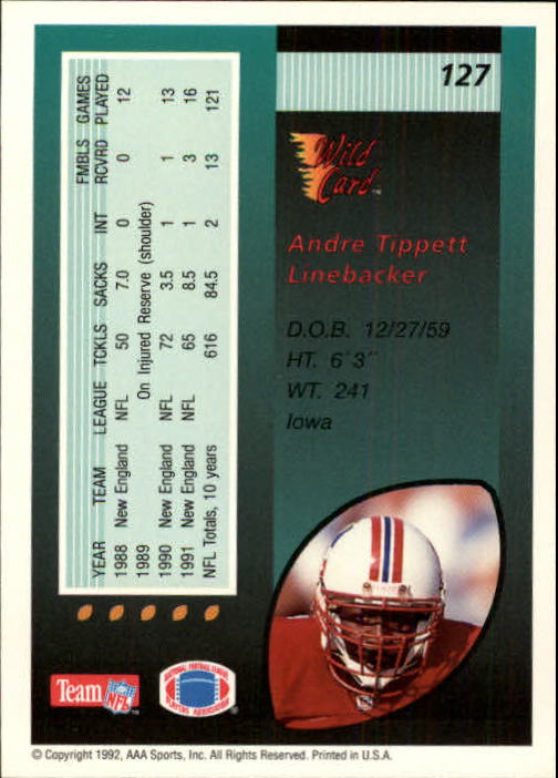 1992 Wild Card Football #s 1-250 +Rookies (A1801) - You Pick - 15+ FREE SHIP - Picture 245 of 475