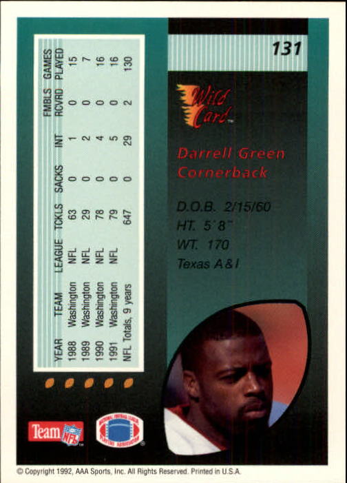 1992 Wild Card Football #s 1-250 +Rookies (A1801) - You Pick - 15+ FREE SHIP - Picture 253 of 475