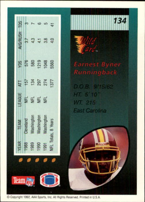 1992 Wild Card Football #s 1-250 +Rookies (A1801) - You Pick - 15+ FREE SHIP - Picture 259 of 475