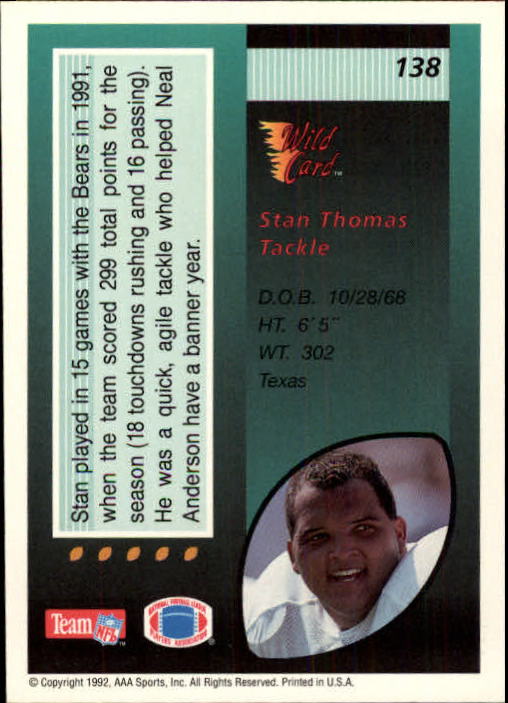 1992 Wild Card Football #s 1-250 +Rookies (A1801) - You Pick - 15+ FREE SHIP - Picture 267 of 475