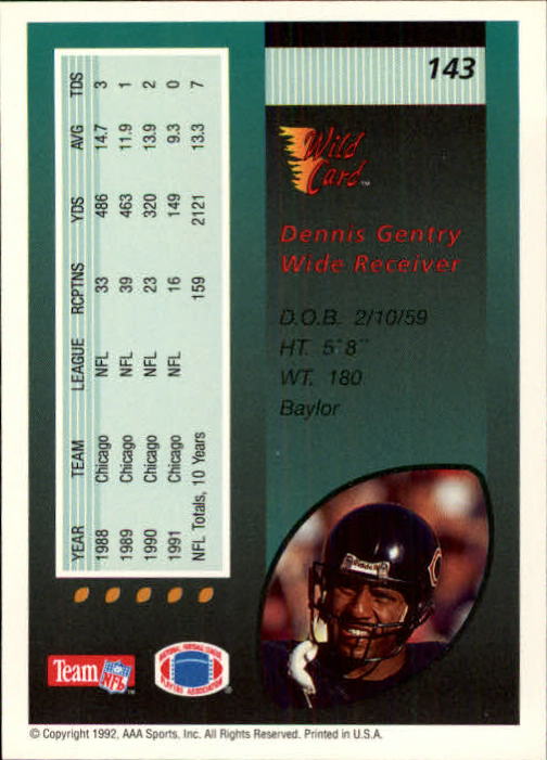 1992 Wild Card Football #s 1-250 +Rookies (A1801) - You Pick - 15+ FREE SHIP - Picture 277 of 475
