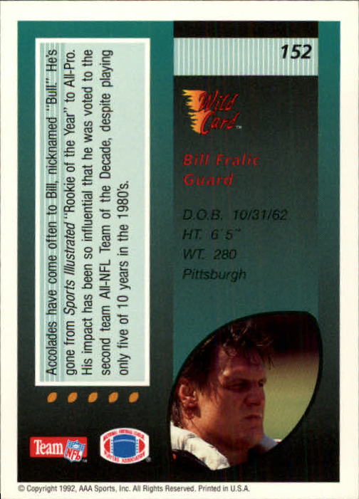 1992 Wild Card Football #s 1-250 +Rookies (A1801) - You Pick - 15+ FREE SHIP - Picture 295 of 475