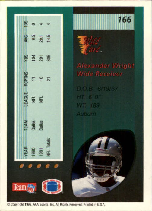 1992 Wild Card Football #s 1-250 +Rookies (A1801) - You Pick - 15+ FREE SHIP - Picture 323 of 475