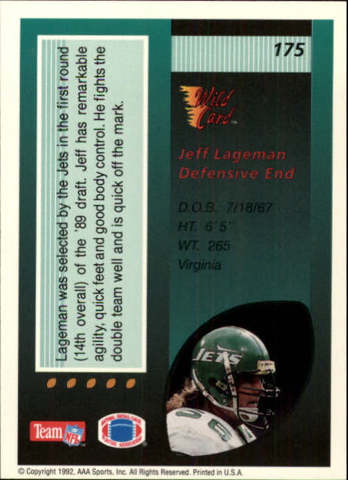 1992 Wild Card Football #s 1-250 +Rookies (A1801) - You Pick - 15+ FREE SHIP - Picture 339 of 475