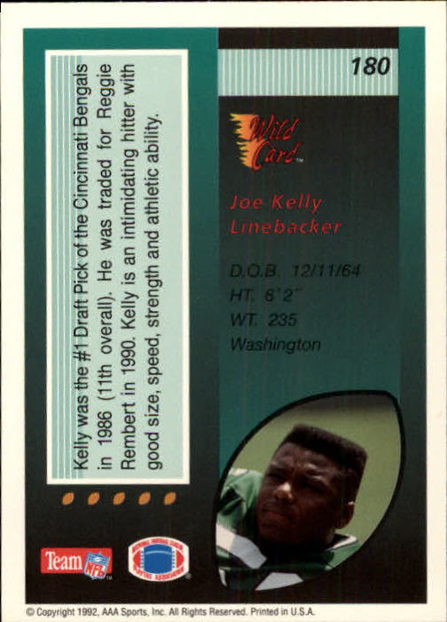 1992 Wild Card Football #s 1-250 +Rookies (A1801) - You Pick - 15+ FREE SHIP - Picture 347 of 475