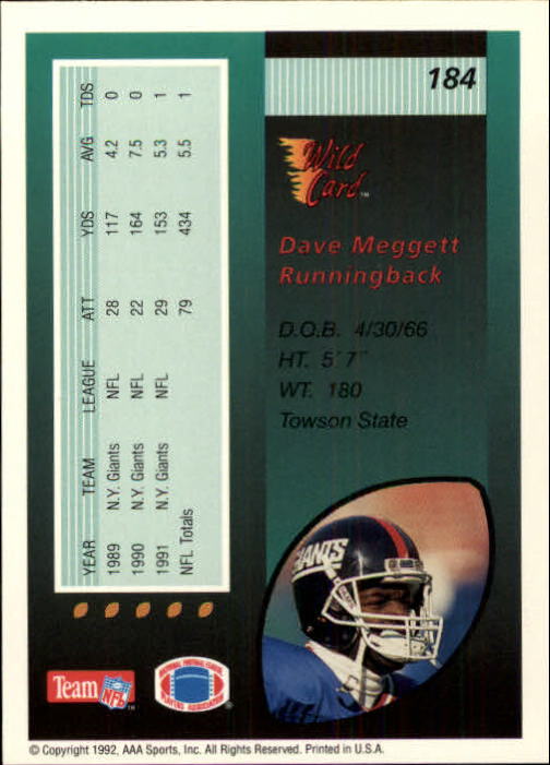 1992 Wild Card Football #s 1-250 +Rookies (A1801) - You Pick - 15+ FREE SHIP - Picture 355 of 475