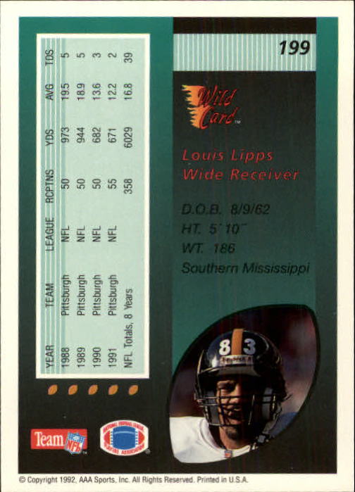 1992 Wild Card Football #s 1-250 +Rookies (A1801) - You Pick - 15+ FREE SHIP - Picture 383 of 475
