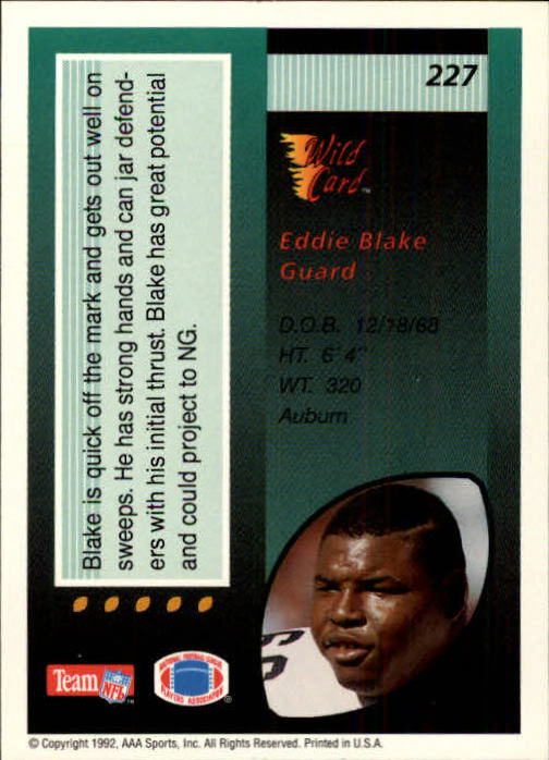 1992 Wild Card Football #s 1-250 +Rookies (A1801) - You Pick - 15+ FREE SHIP - Picture 433 of 475