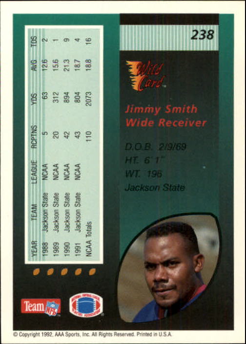 1992 Wild Card Football #s 1-250 +Rookies (A1801) - You Pick - 15+ FREE SHIP - Picture 453 of 475