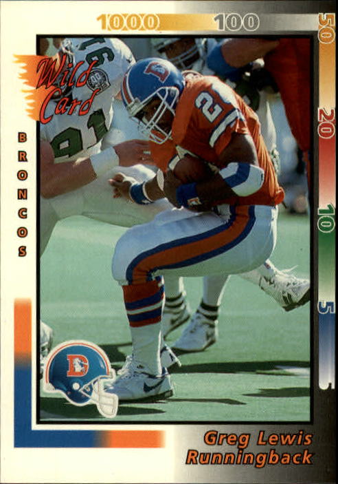 1992 PACIFIC GREG LEWIS #83 DENVER BRONCOS