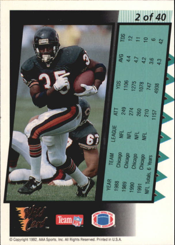1992 Wild Card Football "Insert" Cards - Picture 15 of 27
