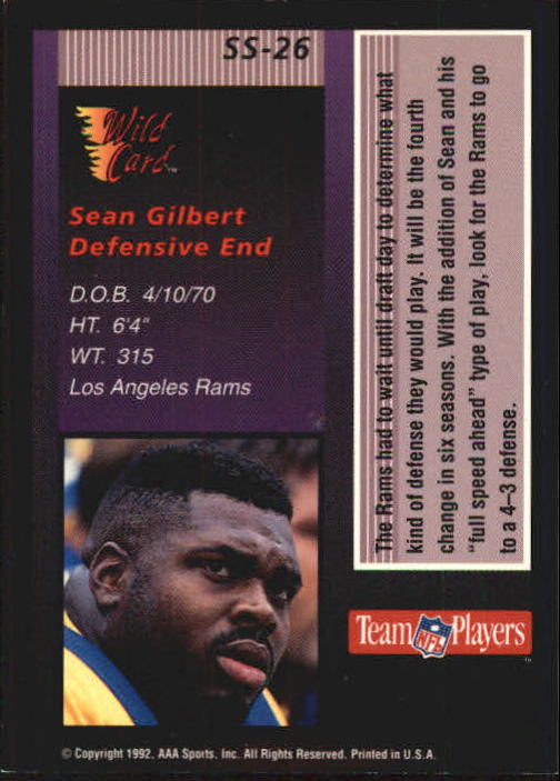 1992 Wild Card Football "Stat Smashers" Insert and Promo Cards - Picture 28 of 70