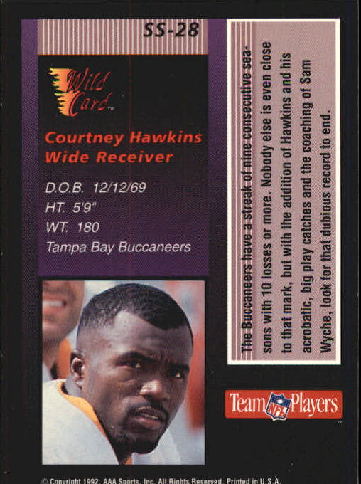 1992 Wild Card Football "Stat Smashers" Insert and Promo Cards - Picture 32 of 70